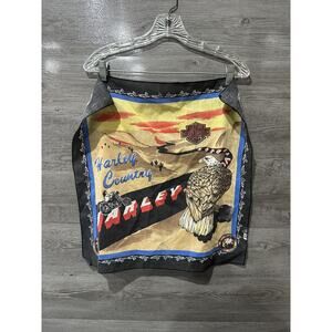 VINTAGE‎ Harley Davidson Eagle Bandanna Made in USA Harley Country 20” X 20”